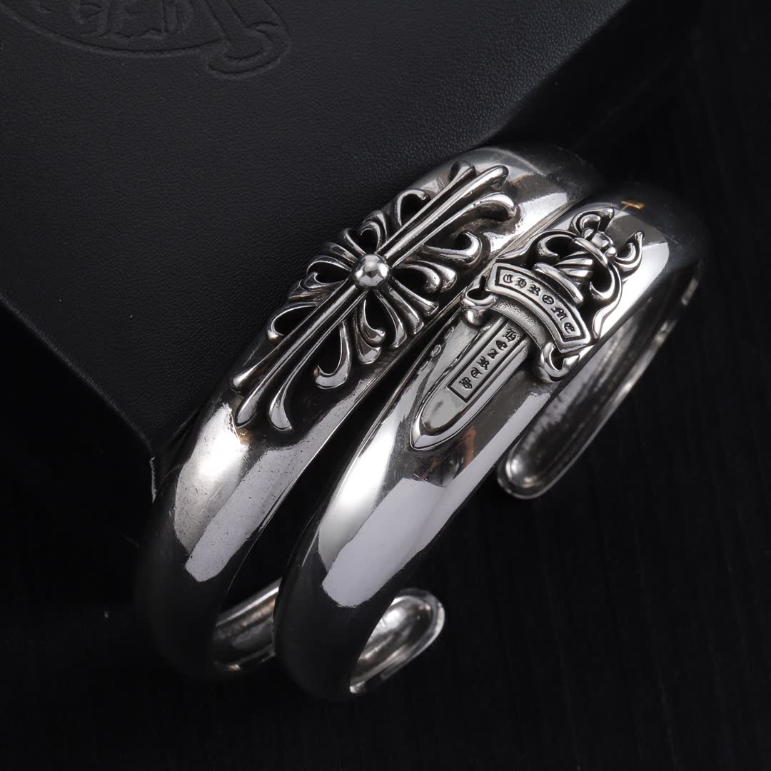 Chrome Hearts John Hardy Classic Chain Sterling Silver Cuff Bracelet